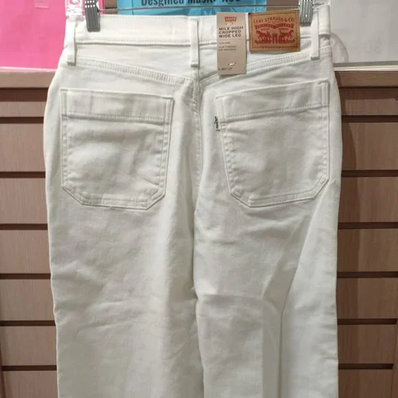 Levis Mile High Cropped Wide Leg Jeans Women's Ultra-High Rise - Picture 5 of 13